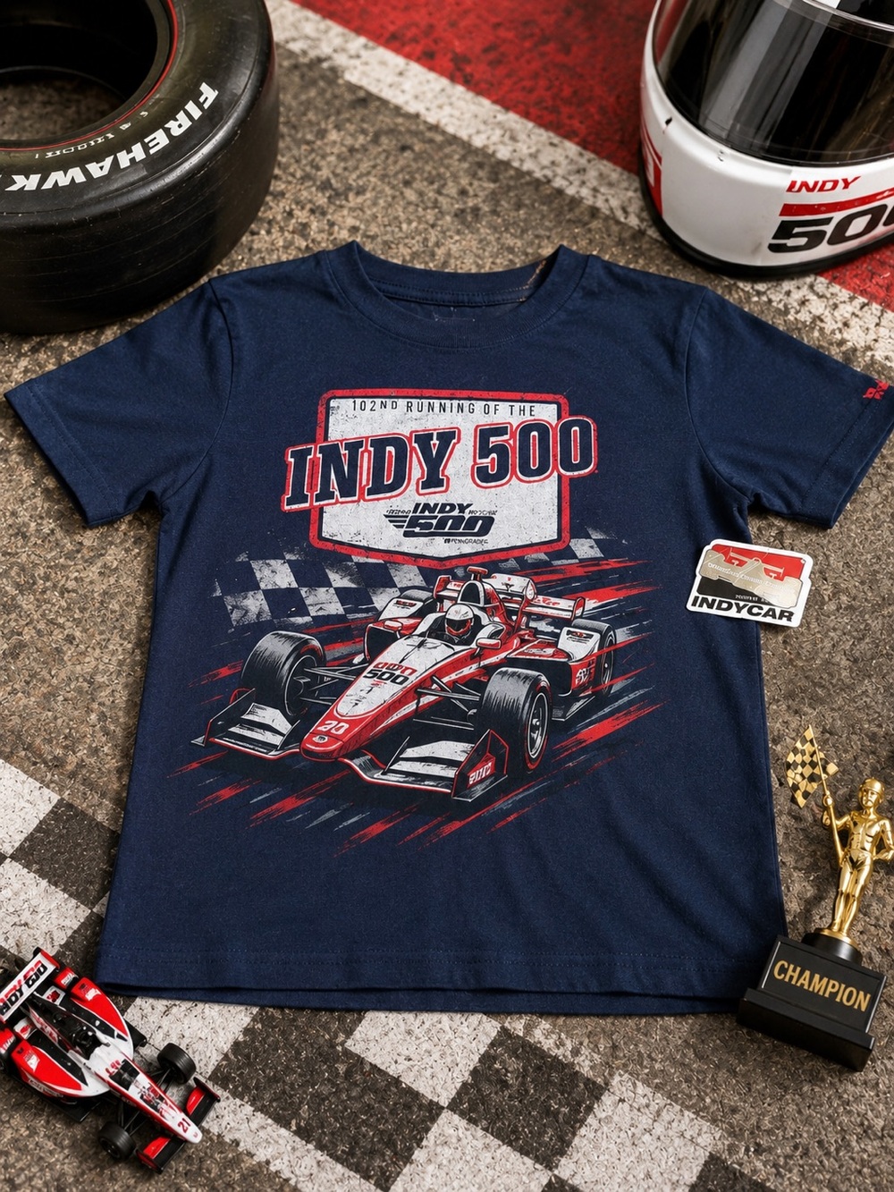 Indy 500 Navy Graphic Tee